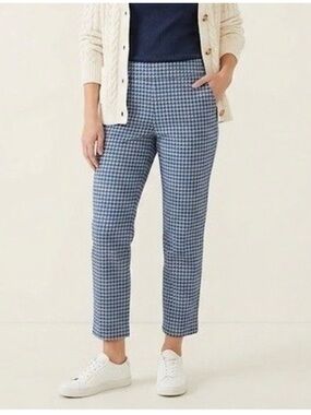 Croft and Barrow Women’s Blue Checkered Pant NWOT Size 8 Short